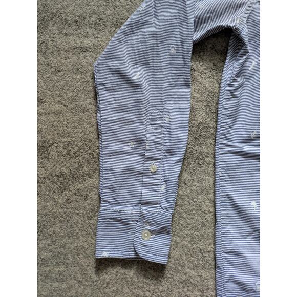 Carhartt WIP Orton Blue & White Striped, BAND COLLAR - Small RARE - Picture 4 of 16